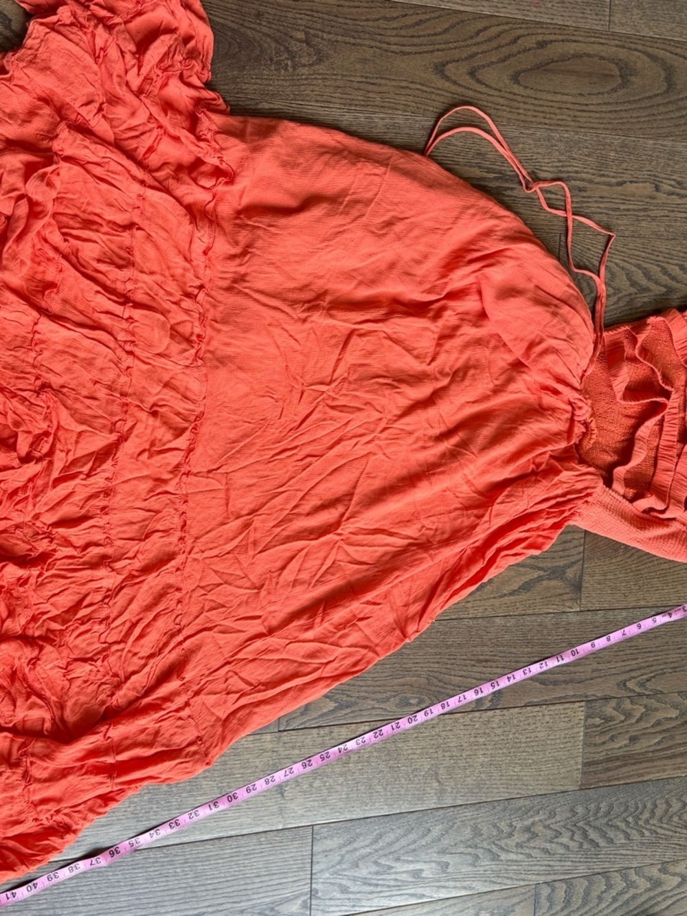 In Loom Coral Smocked Tiered Maxi Dress - Size M - Bump Friendly! - Picture 6 of 10